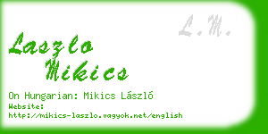 laszlo mikics business card